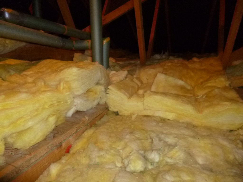 Space for the loft ladder showing the extra depth added