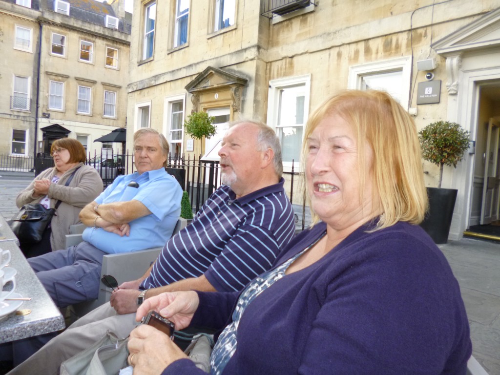 Sitting on the terrace