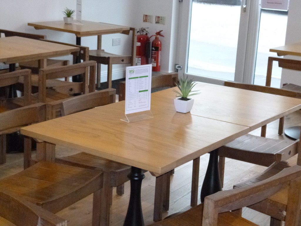 Tables in the cafe