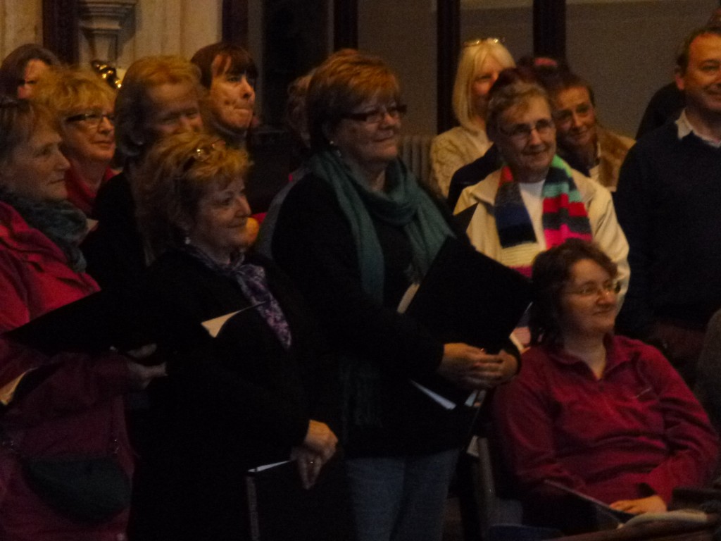 Mostly altos, at rehearsal