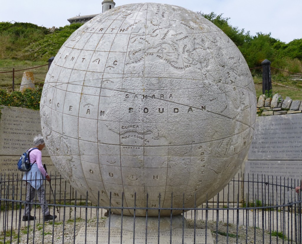 Globe at Durlston Castle.