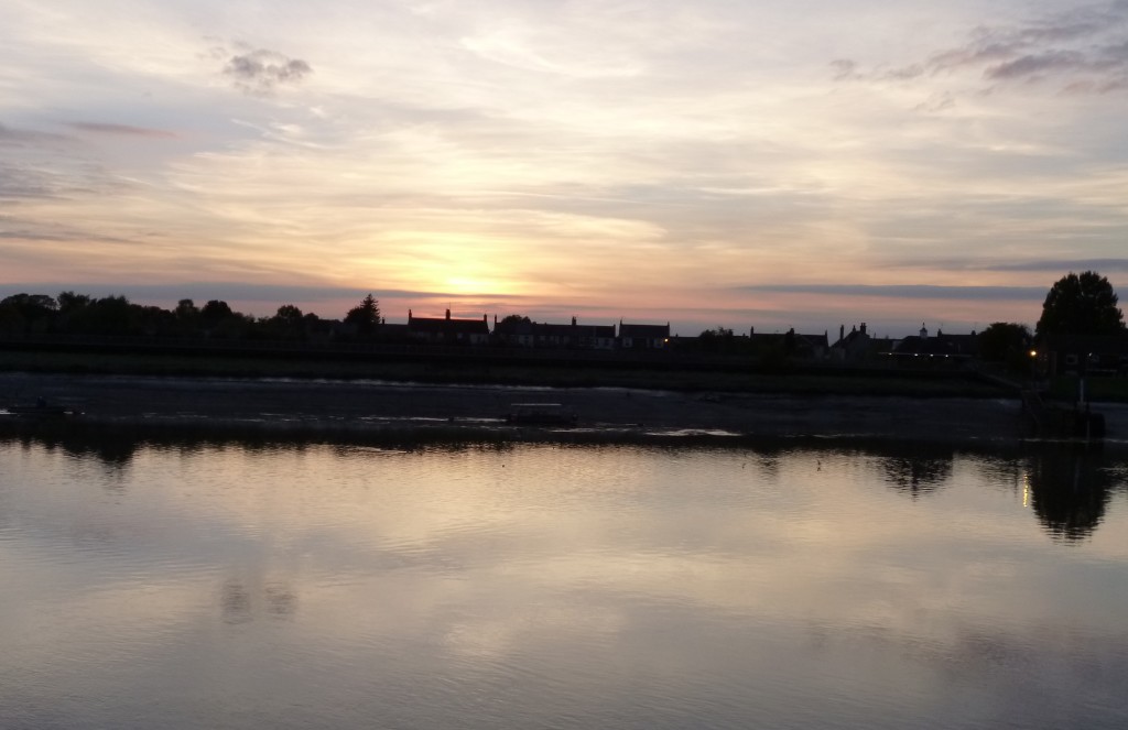 Sun setting over the River Ouse