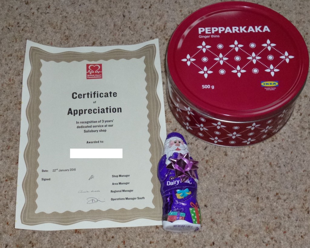 "Loot" from Christmas meal.