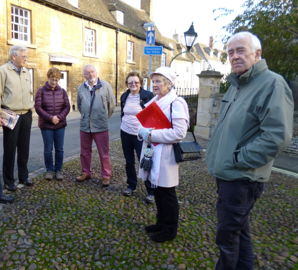 Introduction - the guide is the lady with the red folder.