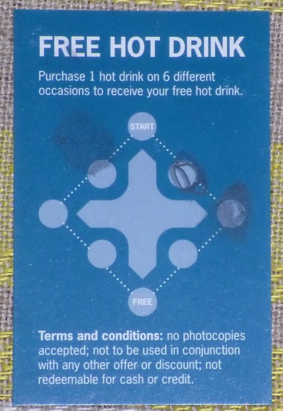 Cathedral Refectory loyalty card