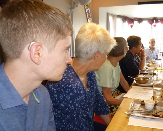 From the left - Philippe, Brigitte, Hilary,