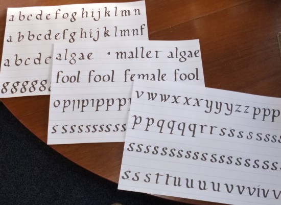 Lower case letters - first attempts.